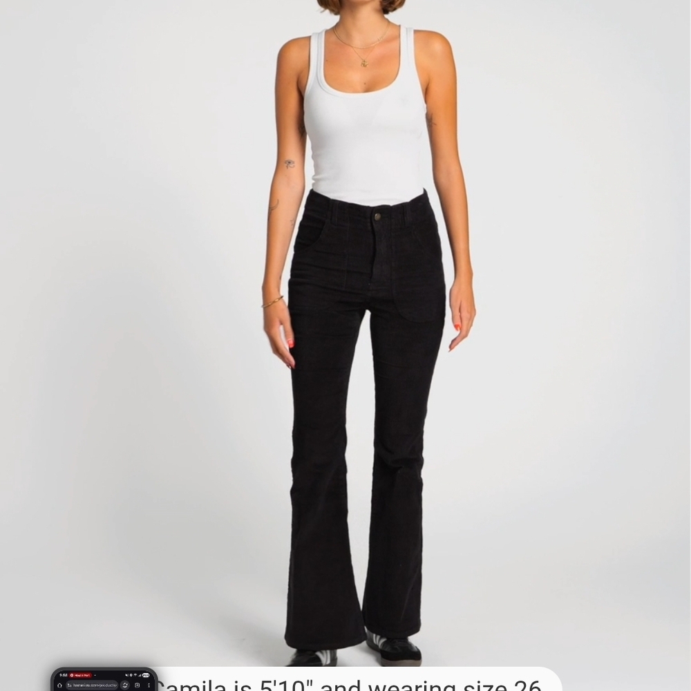 Hammies Black Flare Sz 30 Women's Corduroy Pants